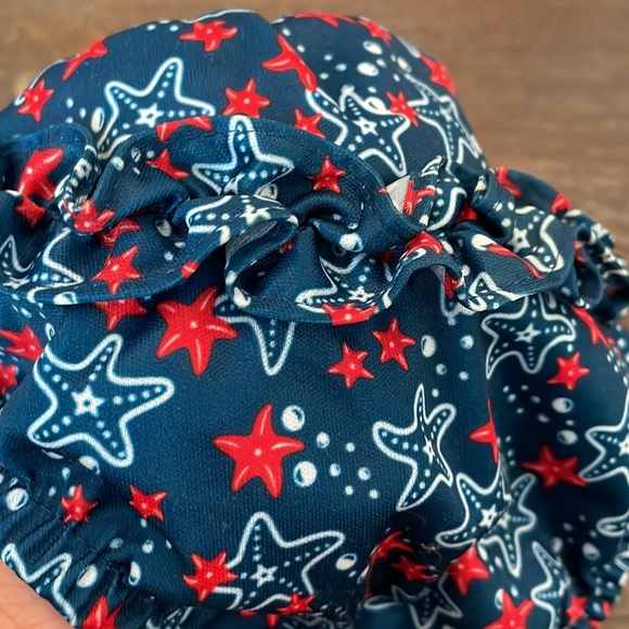 I play reusable swim diaper size 12 months 18-22 lbs blue starfish pattern - Picture 3 of 6